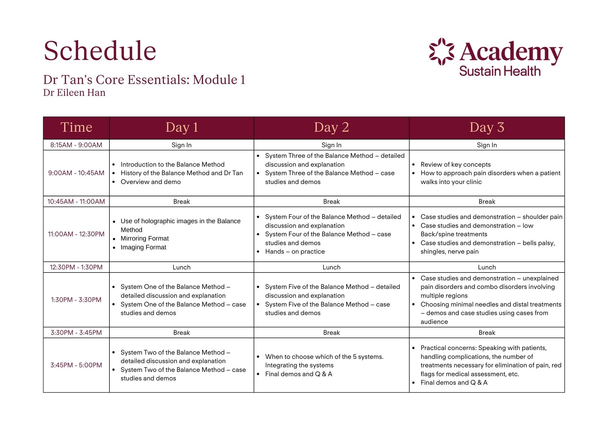 Full Seminar Schedule